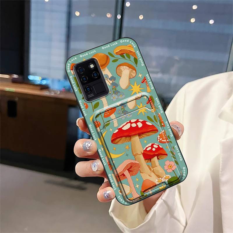Graffiti Anti-knock Phone Case For Oukitel C21 Waterproof Anti-dust Back Cover Cute Soft Case Cover TPU Card Slot