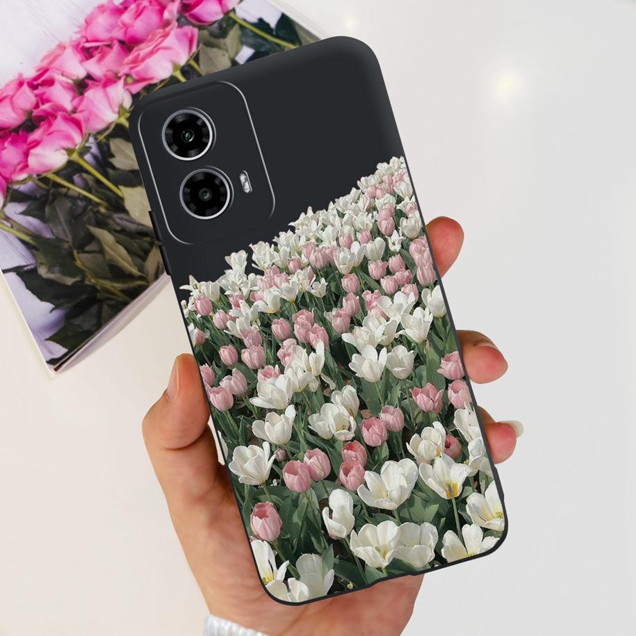 For Motorola Moto G24 Power Case 2024 New Fashion Flower Silicone Soft Back Cover For Moto G24 G34 Phone Case MotoG24 G 24 Coque