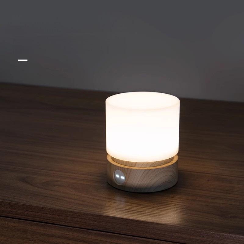 Nordic Rotating Cylindrical Night Light with Breathing Mode