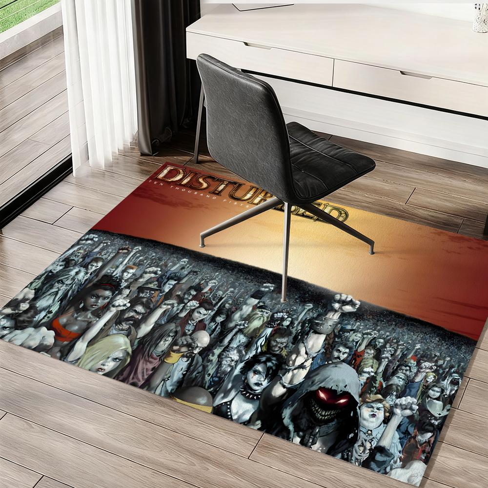 Rock Music Floor Mat Soft Thickened Absorbent Non-Slip Bedroom Living Room Door Mat Home Decor Flannel Rugs