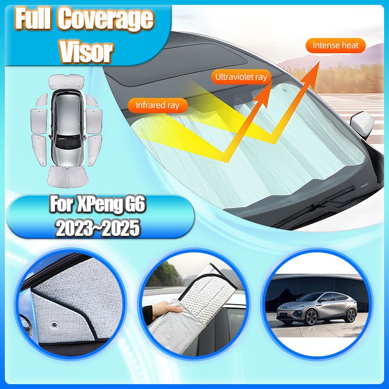 Per Accessori XPeng G6 2024 2025 Parasole Finestrino Auto Copertura Completa Parabrezza Proteggi Privacy Sole Anti-UV Accessori