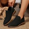 Fashion Comfortable Low Heels Thick Heel Booties Women Plus Zipper Heeled Ankle Boots 2025 Women Boots Autumn Pointed Suede Shoes