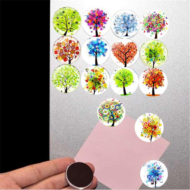 Glass Magnetic Crystal Fridge Magnet 30mm For Home Decor