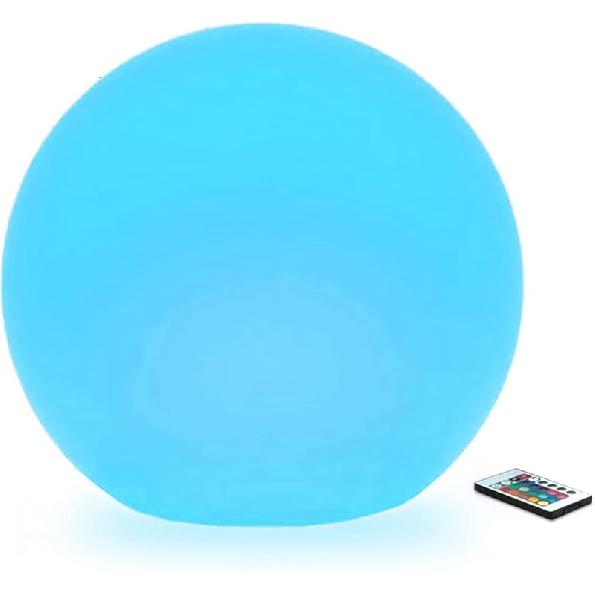 LED Glowing Ball Light, 8-Inch Cordless 16 Color Changing and 4 Light Modes Kids Night Light, Rechargeable & Dimmable Mood Lamp with Remote Control,