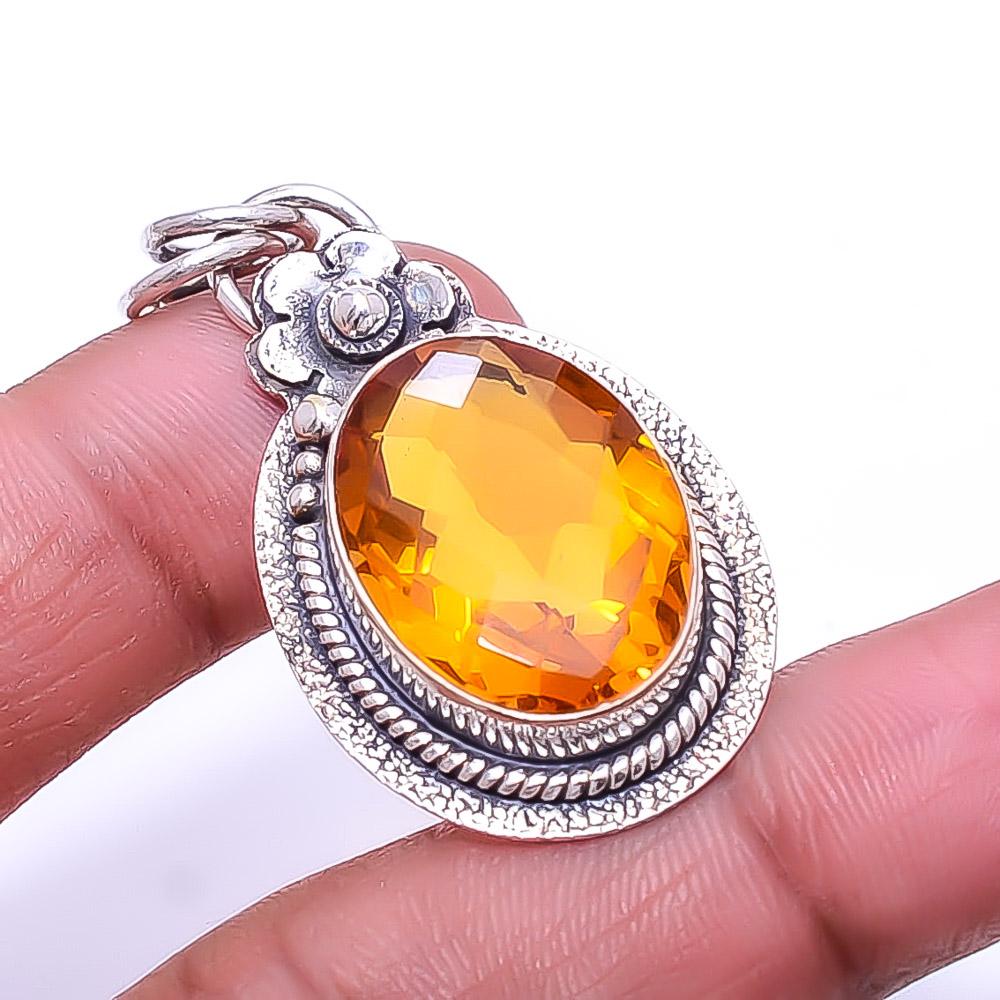 

Citrine Designer Handmade 925 Sterling Silver Pendant 1.76 P_8057_315_65