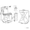 Balkonmöbel-Set Tisch 2 Stühle Möbel für Terrasse Balkon Metall