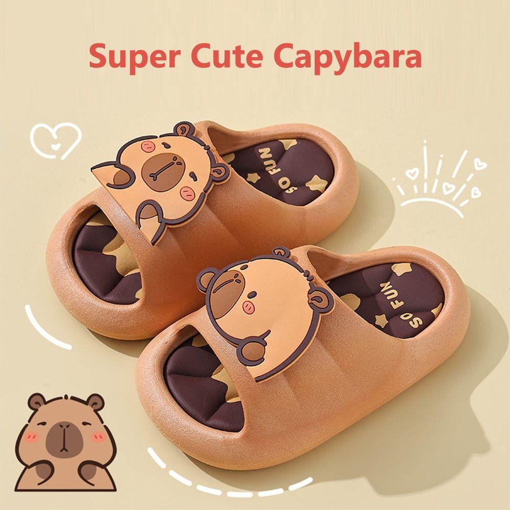 Capybara Home Shoes Non-slip Children's Slippers Cartoon Kids Slippers  for Boys and Girls