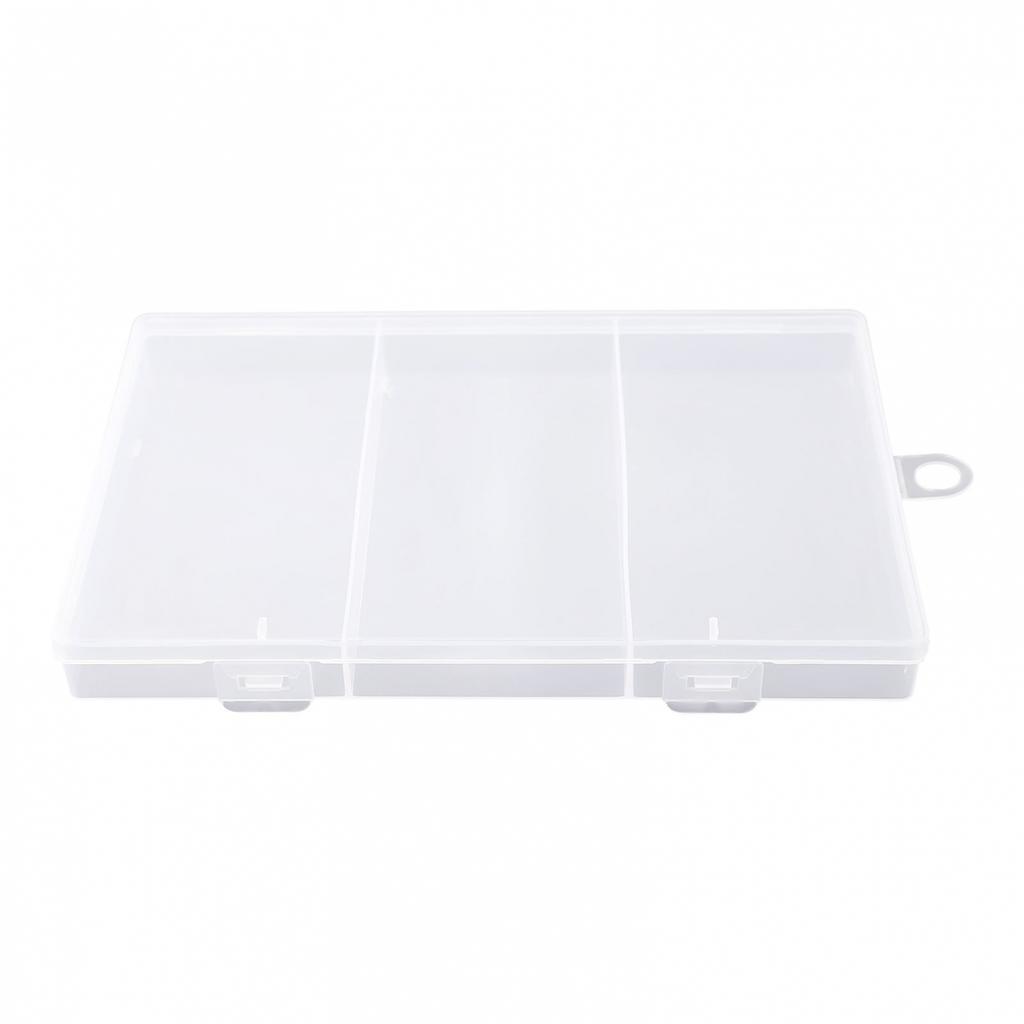 Organizer Aufbewahrungsbox 3 Fächer Kunststoff Transparent Platzsparend Schmuck