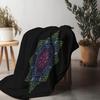 Psychedelic Colorful Mandala Throw Blanket Soft Fleece Bed Blanket for Sofa Couch Decoration Gift