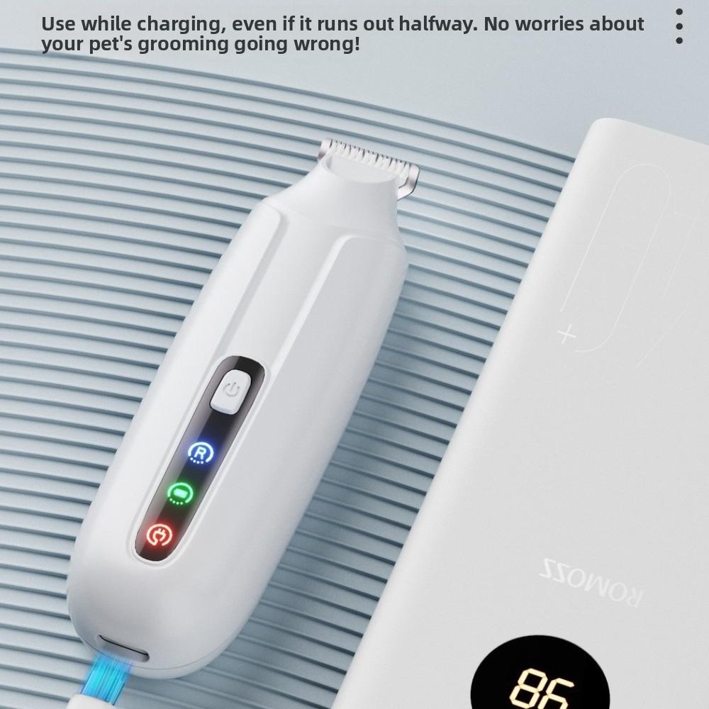 Rechargeable Dog Paw Trimmer LCD Display Electric Dog Clippers Cordless Cat Shaver Paw Trimming