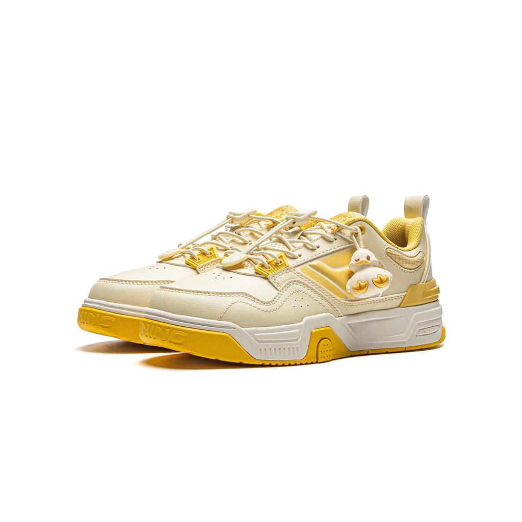 Li Ning Kids Skate 80S Sports Lifestyle Comfortable Soft Lightweight Support Low Top Casual Shoes Kids Casual Shoes Milk-Yellow YKCU124-16