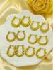 Stainless Steel Chunky Rectangle Earrings Hypoallergenic Party Earring 18K PVD Gold Plated Huggie Women Jewelry