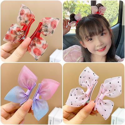 2 STÜCKE Neue Reizende Prinzessin Farbverlauf Schleife Mädchen Haarnadeln Kinder Kopfschmuck Haarspange Haarspangen Haarspangen Haarschmuck