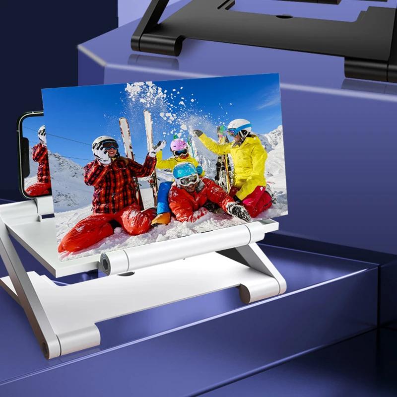 10 inch 3D Screen Amplifier Mobile Phone Screen Video Magnifier HD Expander Projector Smart phone Display Magnifying Bracket