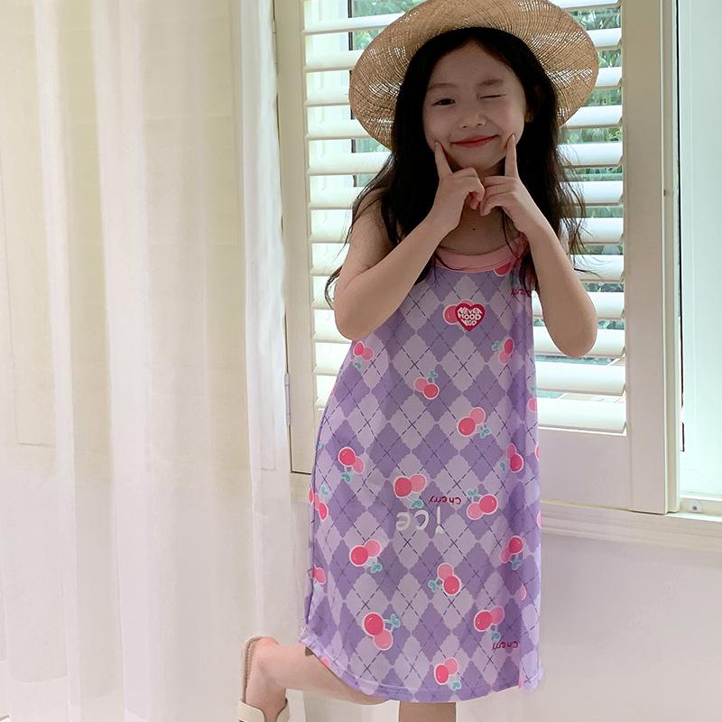 

Детское платье с лямкой на шее. Летнее пляжное платье с майкой для девочек. 160cm