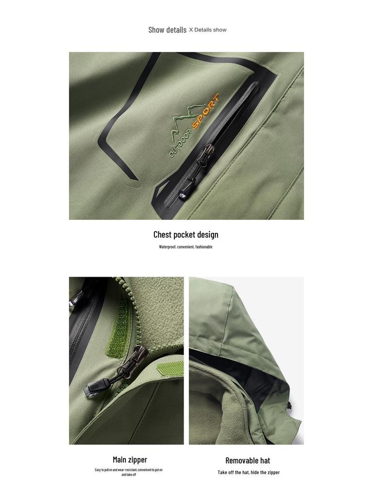 Unisex 3-in-1 Detachable Storm Jacket, Ideal for Cold Weather, Work, and Tibet Travel, Sizes L-8XL