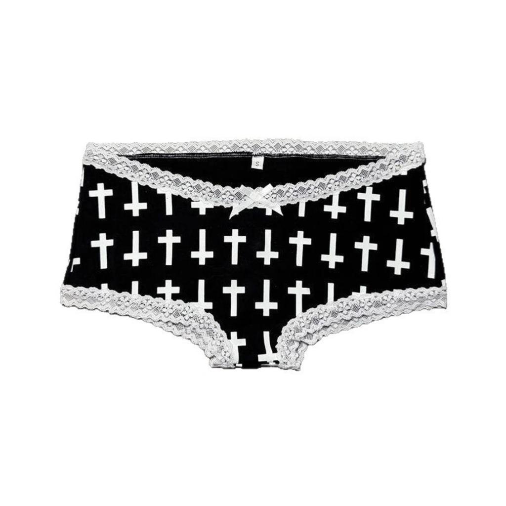 VIONA Mode Femme Emo Noir Décontracté Imprimé Mode Y2K Sexy Coupe Ajustée Polyvalent Taille Basse Gothique Hip-hop Street Short