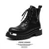 Fashion Leisure Walk Male Ankle Boots High Top Mens Casual Shoes Classics High Botas Ventilate Motorcycle Boots Outdoor Walking Footwear