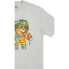 Palace FW21 Large Up T-Shirt Grey Marl Cartoon Print Crew Neck Short Sleeve Unisex T-Shirt PAL-FW21-391