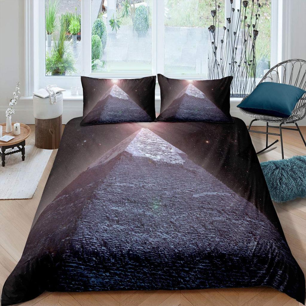 Comforter Egyptian Pyramids King Size Adult Ancient Egypt Tribal Bedding Set African Vintage Exotic Camel Desert