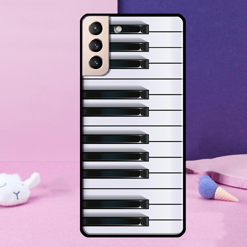 Piano Keys Musical Phone Case For Samsung Galaxy S25 S24 Ultra S9 S10 S20 S21 S22 Plus S23 FE S24 FE Cover