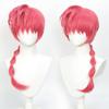Ranma 12 Saotome Ranma Cos Wig Lantern Braid Black Red Hair Top, Comic Ranma Protagonist Saotome Synthetic Cosplay Wig