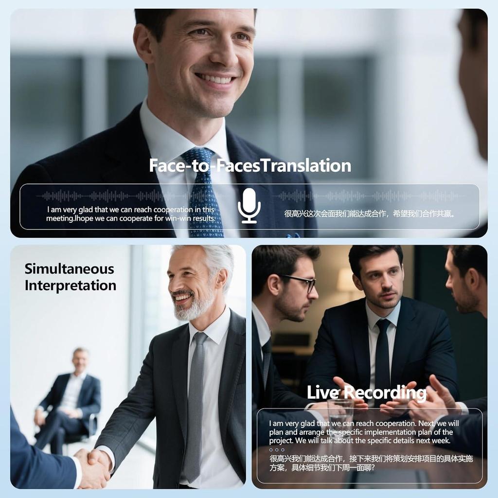 Překlad Bezdrátová sluchátka AI 144 jazyků Překladač Sluchátka Audifonos Překladače Angličtina Španělština Překladatelské zařízení Překládat Sluchátka