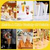 25Pcs Transparent Plastic Champagne Flutes, 150ml / 5oz Reusable Premium Cocktail Glasses, Clear Stemmed Prosecco Glasses, Elegant Party