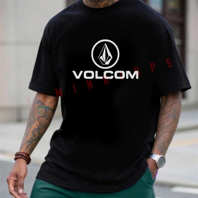 VOLCOM Men's Quick Dry Ordinary Designer Thin Moto Cotton Tshirt Men Funny Men T-shirt Summer S