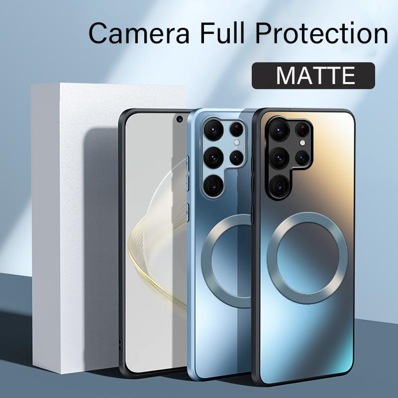 Μαγνητική θήκη AG Silicon Frosted Matte για Samsung Galaxy S22 S23 S24 Ultra Plus Magsafe Wireless Charging Case