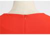 2023 Summer Retro Solid Color Short Sleeve Swing Dress