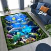 3D Illusion Breaking Wall Dinosaur Animal Series Rug for Bedroom Living Room Sofa Home Doormat Decor,Large Non-slip Floor Mat