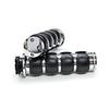 TASWK Motorcycle Chrome Rubber Handlebar 1 for and Honda Grips, Inch/25mm, Cruisers, Suzuki, Kawasaki, Yamaha, (Silver)