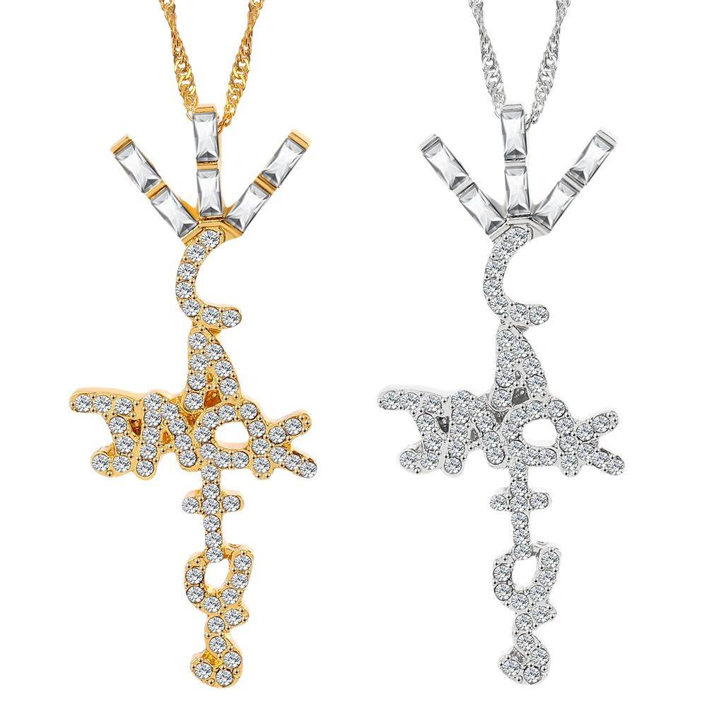 Trendy Hip Hop Cactus Jack Diamond Pendant Necklace by Travis Scott