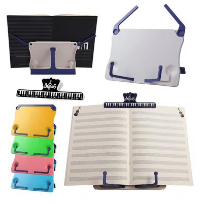 Portable Reading Stand, Music Score Stand, Music Score Clip, Folding Holder for Music Score, Phone, Book and Tablet Holder