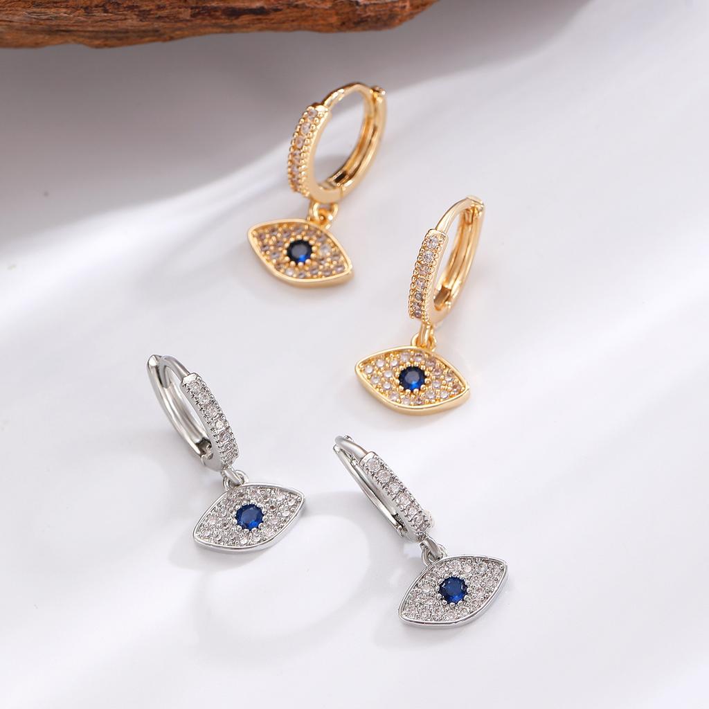 Evil Eyes Pendant Hoop Earring for Women New Fashion Huggies Party Jewelry Gifts Wholesale
