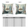 Otter Peek Through The Reeds Square Pillowcase Polyester Linen Velvet Pattern Decorative Throw Pillow Case Home Cover 45X45