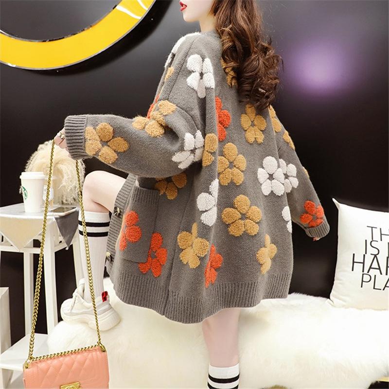 Short Sweater Jacket Sweet Loose Autumn and Winter Knitted Cardigan