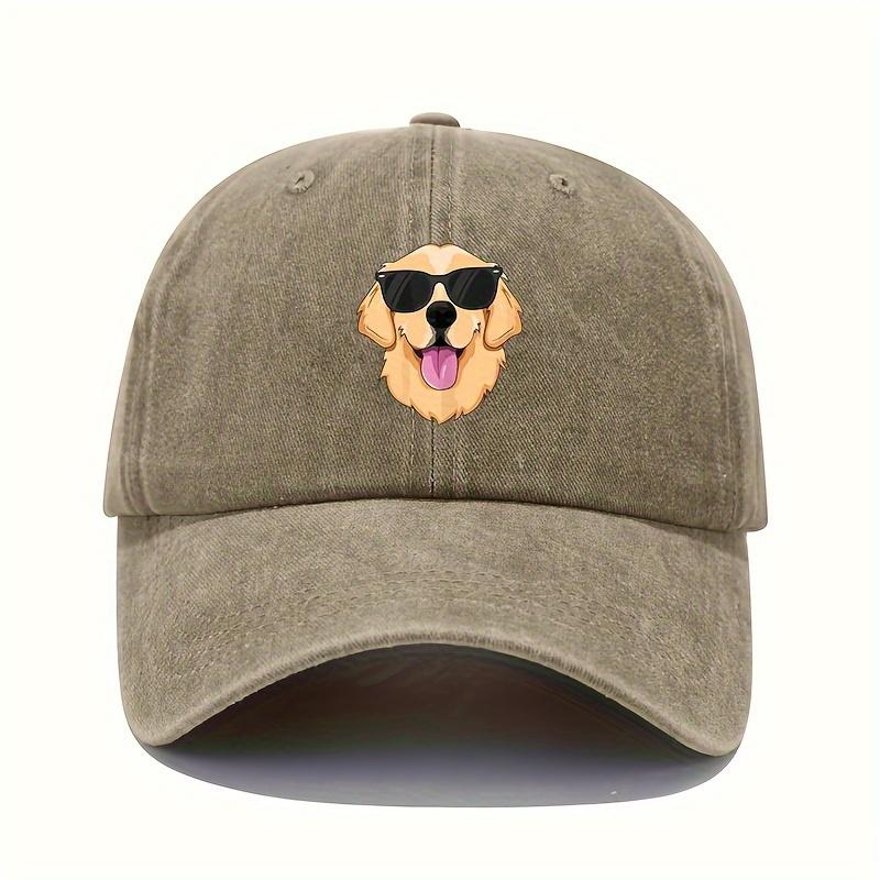 Fun dog print baseball cap with adjustable all season sun protection hat suitable for men and women, casual style