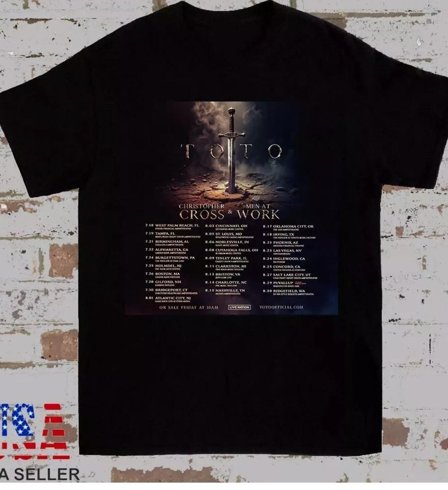 Toto Band Men At Work Tour 2025 North America T-Shirt full size S-5XL, Fan gift Unisex T-Shirt XXXXL
