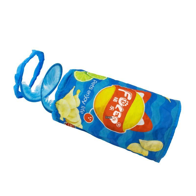 Crinkle Sound Potato Chip Cat Tunnel - Tear-Resistant Pet Toy Series