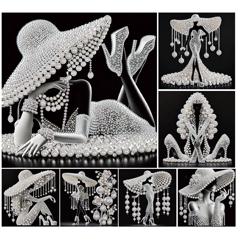 5D DIY Teilweise Speziell Geformter Bohrer Diamant Malerei Set Elegante Dame Dekoration