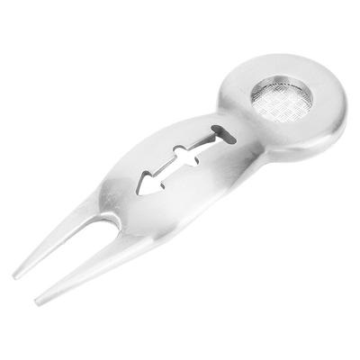 Zinc Alloy   Divot Repair Tool Magnet with    Line for Training Practicing(silv )