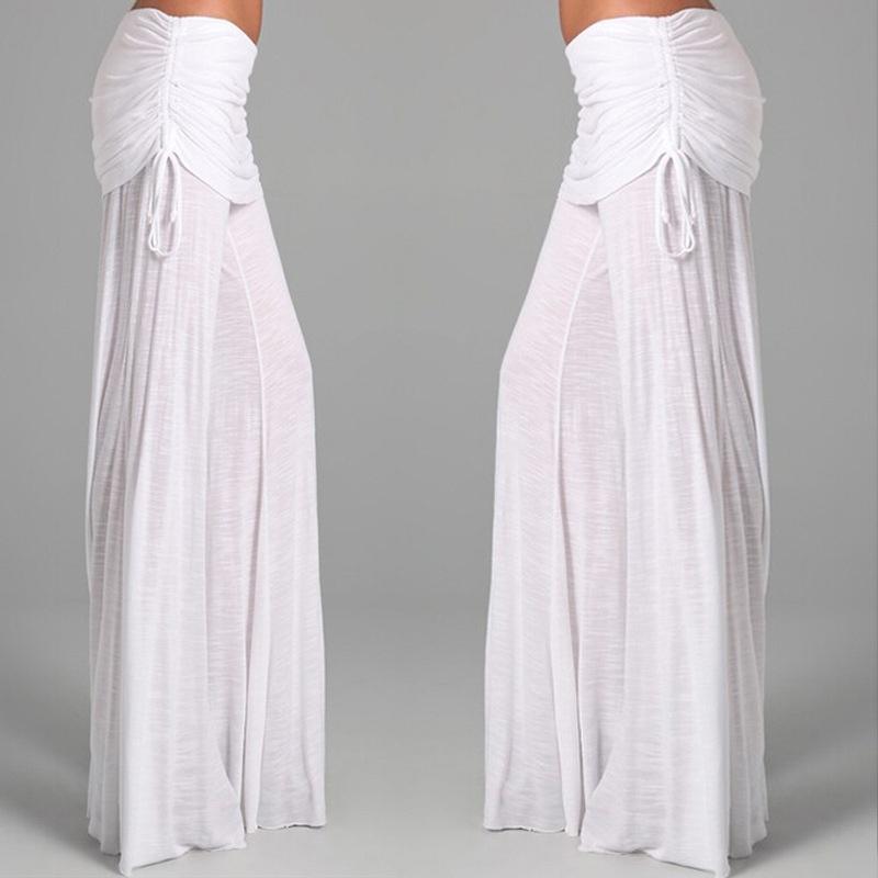 Women's Spring Summer Straight Wide Straight Hollow Wide Leg Pants Office Casual Pants Multicolor Dance Trousers