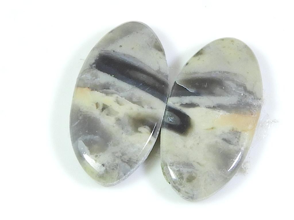 Natural Puff Jasper Matched Pair Pear Cabochon Loose Gemstone 11X22X03 MM SK-265