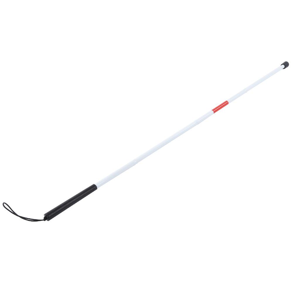 Durable Foldable Blind Cane Aluminum Alloy Non-Slip Walking Cane Stick Reflective White & Red Walking Stick Visual Impaired
