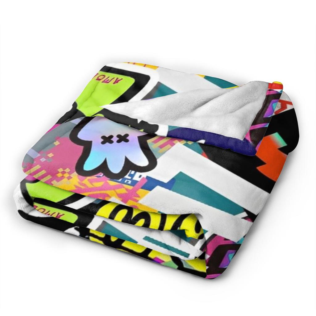 Splatoon Shoot Video Game Blanket Lightweight Warm Throw Blankets for Living Room 50x60 Inches Multiple Sizes Bedding Throws