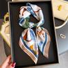 New Luxury Design Square Silk Scarf Women 70*70cm Bandana Soft Hair Band Wrap Hijab Neckerchief Hairband Headband Foulard