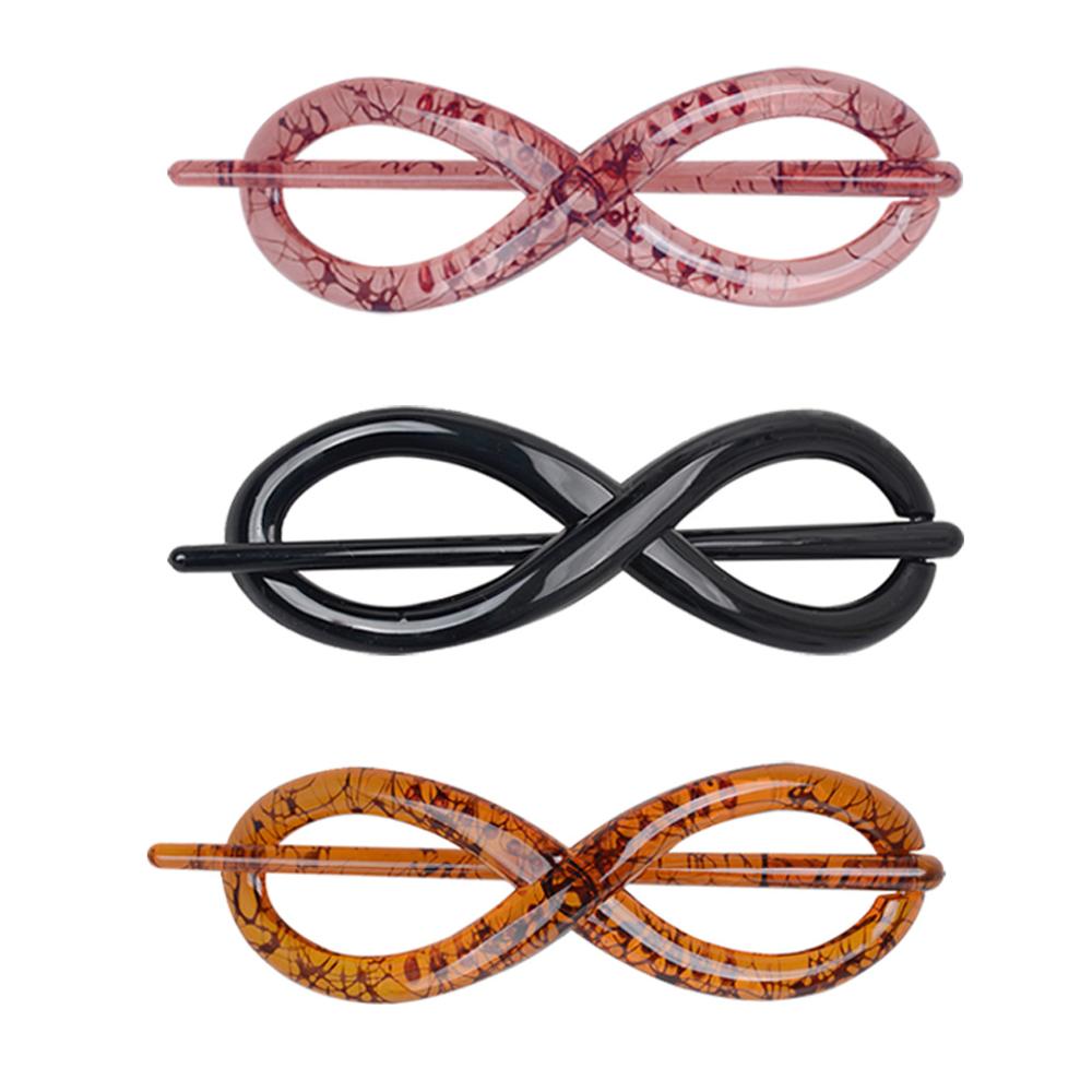 Resin Spray Painting Hairpins Girl Banana Barrettes Clip Style for Elegant Female Hair Clip 8 Shape Hair Accessories