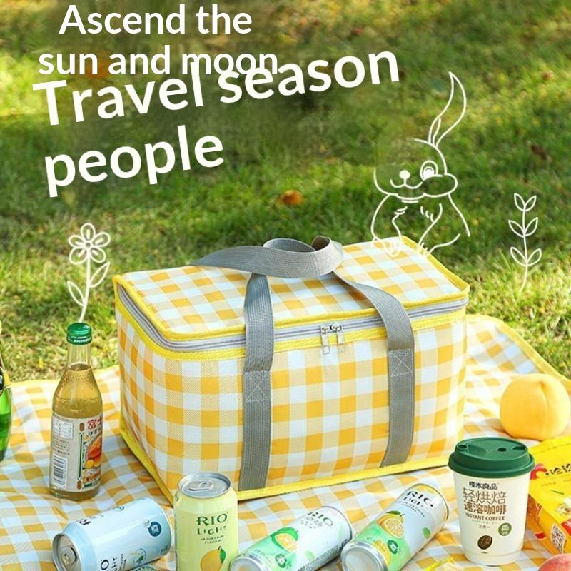Large Capacity Thickened Insulated Picnic Tote Bag Waterproof Reusable for Outdoor Camping Beach Office School Travel